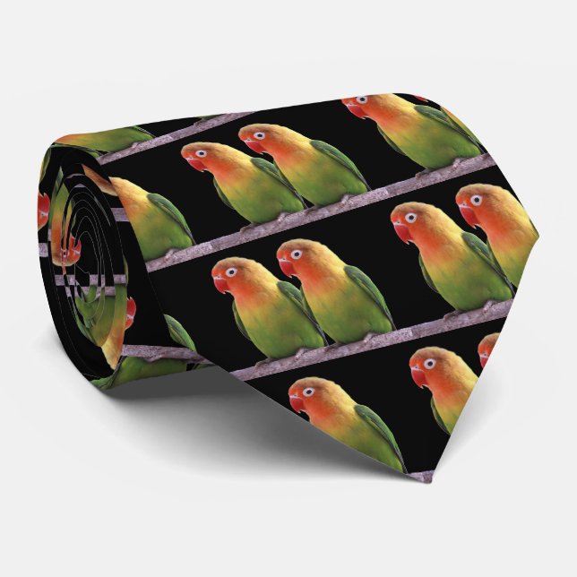 “Fischer's Lovebird” Krawatte (Gerollt)