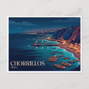 Fischerstrand Chorrillos Lima Peru Postkarte