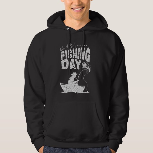 Fischfang am 4. Juli Fangtag Fangtag Hoodie (Vorderseite)