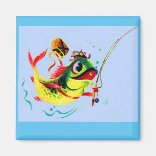 Fischfang der 40er Jahre Magnet