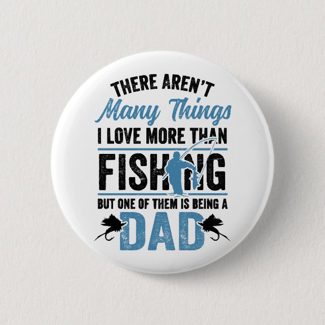 Fischfang Fischerei Vater Button (Vorderseite)