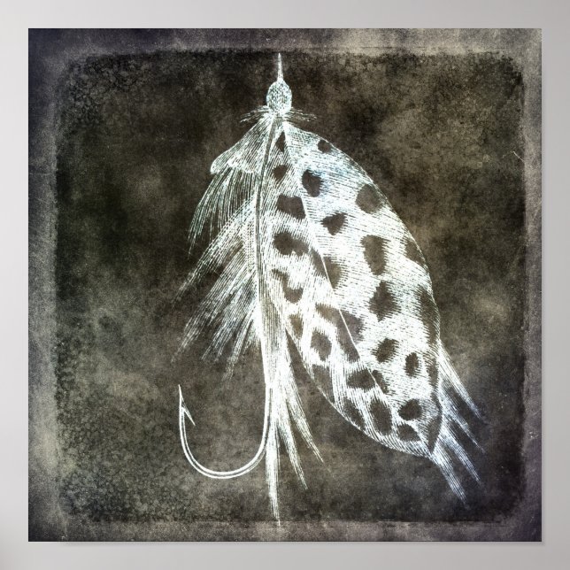 Fischfang - Fischfang Angelhaken Poster (Vorne)