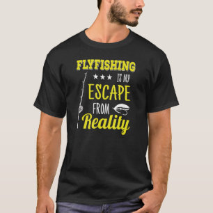 Fischfang Flucht aus der wirklichen Forellenlandsc T-Shirt