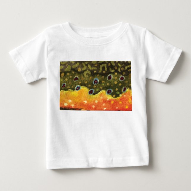 Fischfang für die Bachforelle Baby T-shirt (Vorderseite)