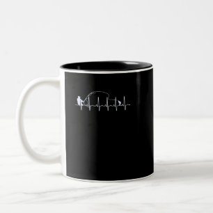 Fischfang Herzschlag Ekg Trout Pulseline Fischerei Zweifarbige Tasse