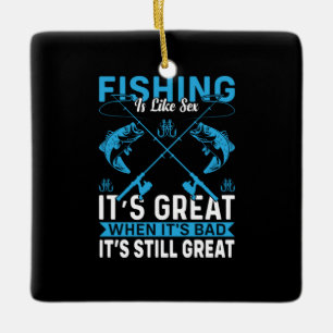 Fischfang ist großartig keramikornament
