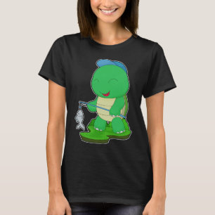 Fischfang mit Schildkröte T-Shirt