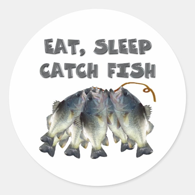 Fischfang Runder Aufkleber (Vorderseite)
