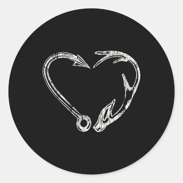 Fischfang & Schattenjäger Hirschjagd Runder Aufkleber (Vorderseite)