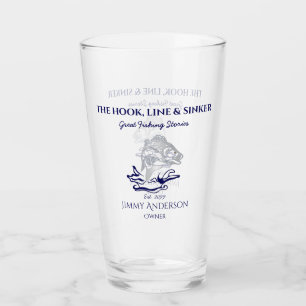 Fischfang Trinkbehälter Pint-Bier-Glas Glas