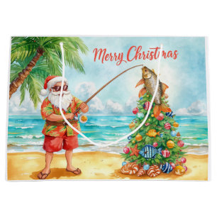 Fischfang-Weihnachten für Angelfreunde Große Geschenktüte