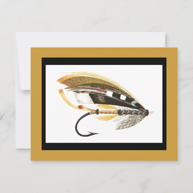 Fischfanggrafik Einladung (Vorderseite)