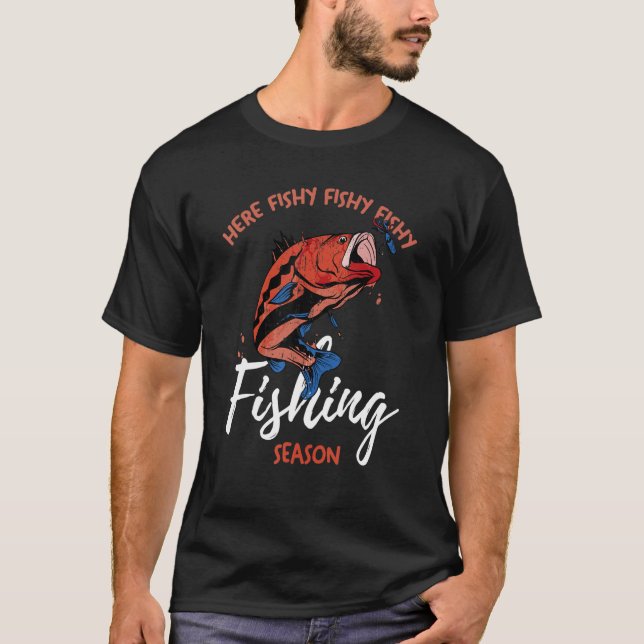 Fischfangsaison T-Shirt (Vorderseite)