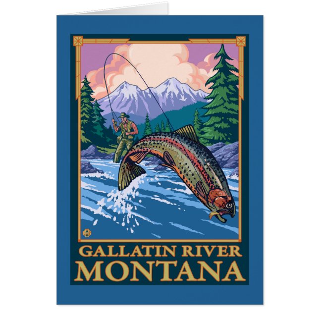 Fischfangszene - Gallatin River, Montana (Vorne)