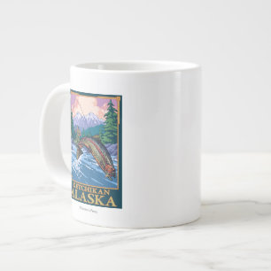 Fischfangszene - Ketchikan, Alaska Jumbo-Tasse