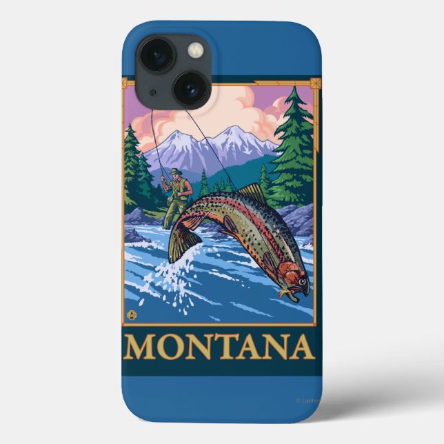 Fischfangszene - Montana Case-Mate iPhone Hülle (Rückseite)