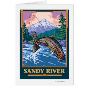 Fischfangszene - Sandy River, Oregon