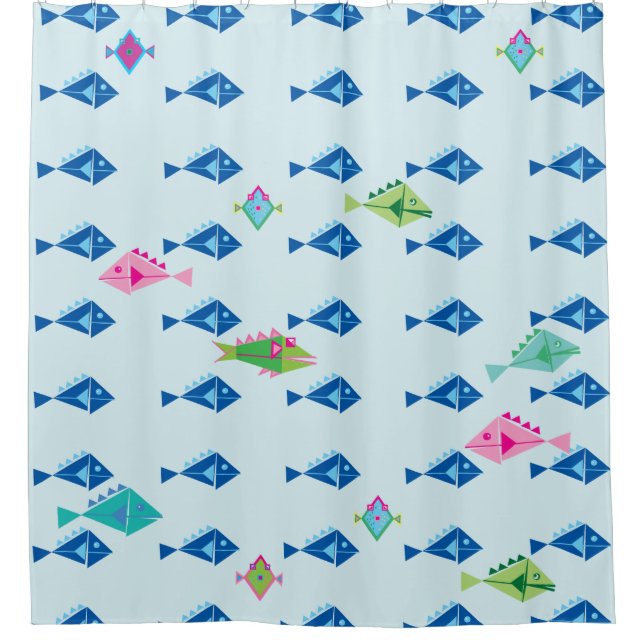 Fischfisch Duschvorhang (Vorderseite)