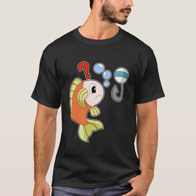 Fischfischer Angelhaken Angeln T-Shirt (Vorderseite)