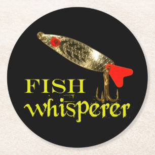 Fischflüster Runder Pappuntersetzer