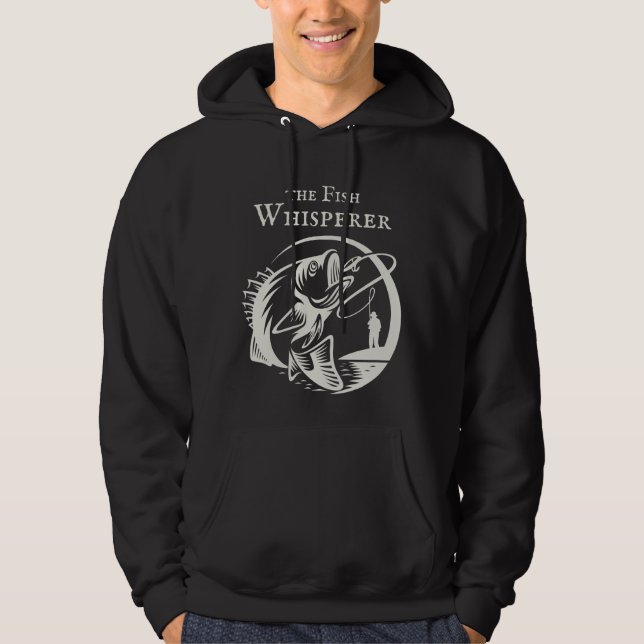 Fischflüster Sportfischerei im Freien Hoodie (Vorderseite)