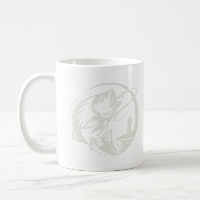 Fischflüster Sportfischerei im Freien Kaffeetasse (Links)