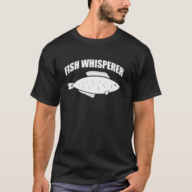Fischflüsterer Lustiger Angler T-Shirt (Vorderseite)