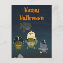 FischFolkArt Halloween-Karte 2019 Postkarte