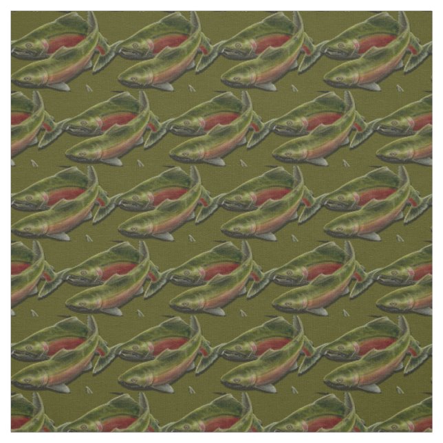 Fischgeflecht Coho Lachs Fisch Kunstgewerbe Stoff (Muster)