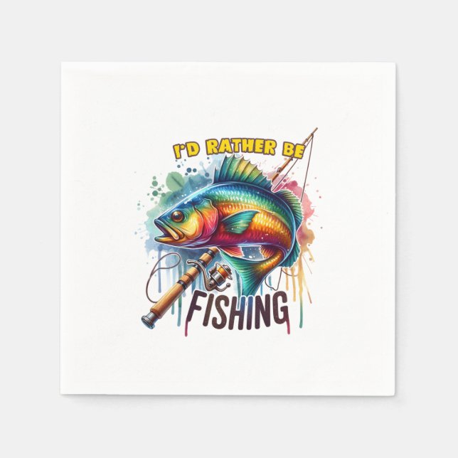 Fischgeschenk, das ich lieber fischen würde serviette (Vorderseite)