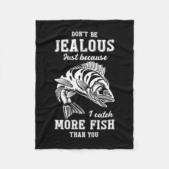 Fischgeschenk mehr Fisch als du Fleecedecke (Vorderseite)