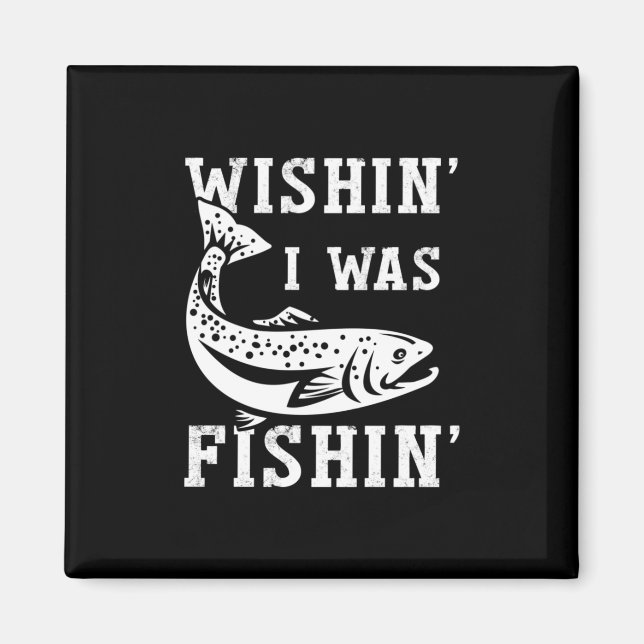 Fischgeschenk wünscht ich fischen magnet (Vorne)