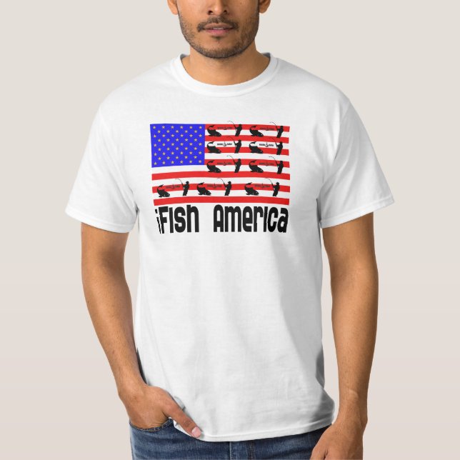 Fischgeschenke Amerika T-Shirt (Vorderseite)