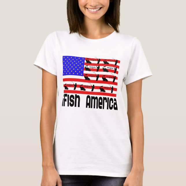 Fischgeschenke Amerika T-Shirt (Vorderseite)