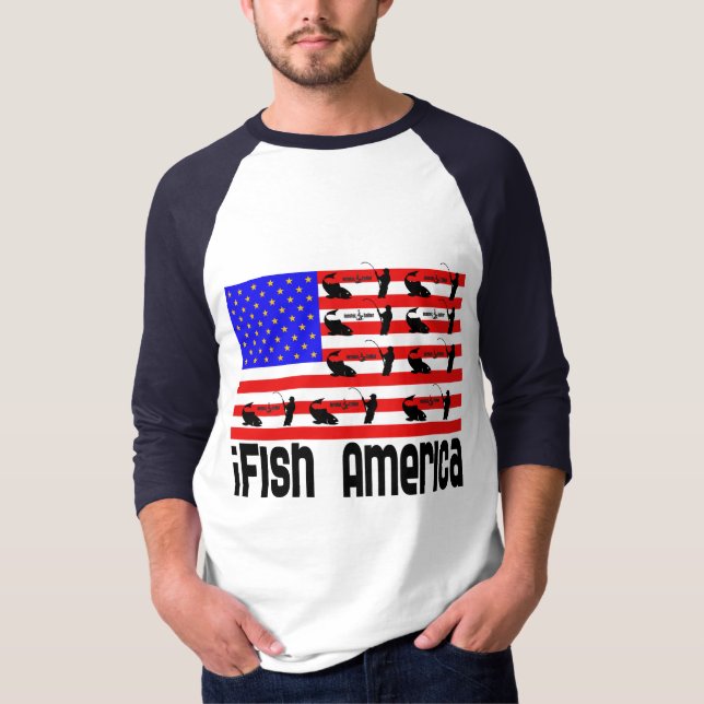 Fischgeschenke Amerika T-Shirt (Vorderseite)