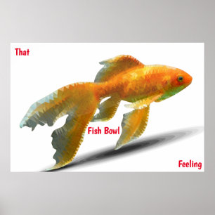 Fischglas-Gefühl-Poster Poster