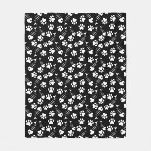 Fischgrätekatzen-Druckmuster Fleecedecke