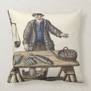 Fischhändler, venezianisch (Manuskript) Kissen