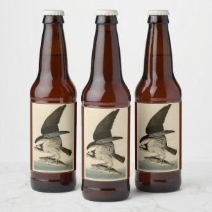 Fischhawk, Osprey, von Audubons Vögeln von Amerika Bierflaschenetikett