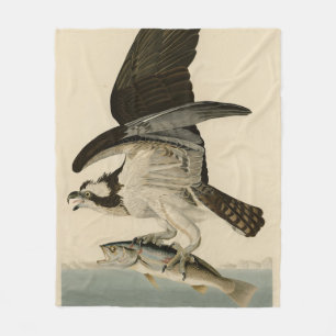 Fischhawk, Osprey, von Audubons Vögeln von Amerika Fleecedecke