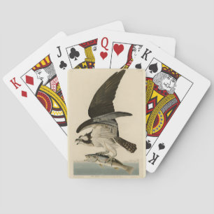 Fischhawk, Osprey, von Audubons Vögeln von Amerika Spielkarten