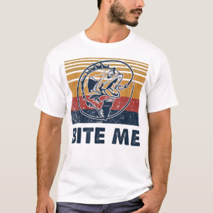 Fischhecht Bite Me Bass Catfish Pike Fisherman F T-Shirt