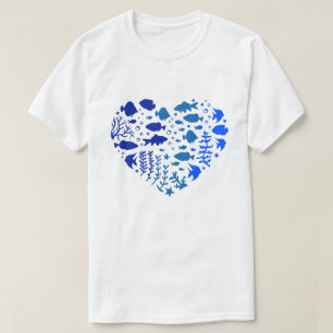 Fischherz, Liebliches Geschenk für Fischliebhaber T-Shirt