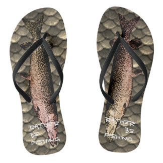 Fischillustrations- u. -skalahintergrund Flipflops