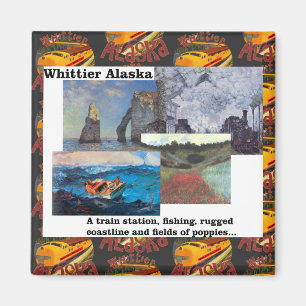 Fischjagd Mohnblumen Whittier Alaska Magnet