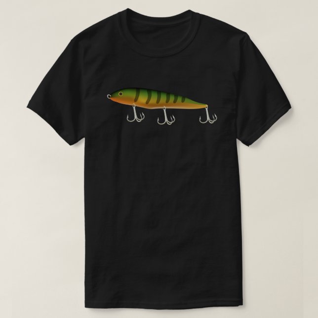 Fischkeule mit Haken T-Shirt (Design vorne)