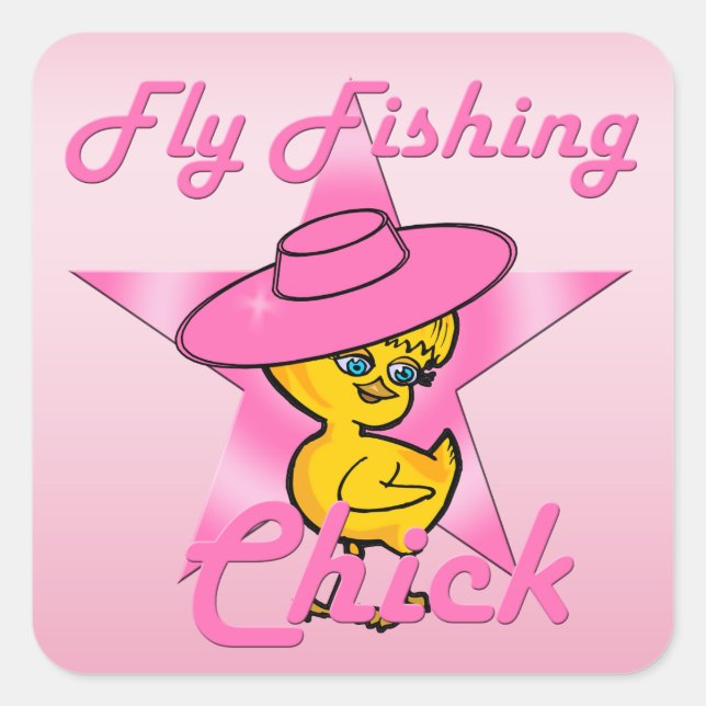 FISCHKick #8 Quadratischer Aufkleber (Vorderseite)