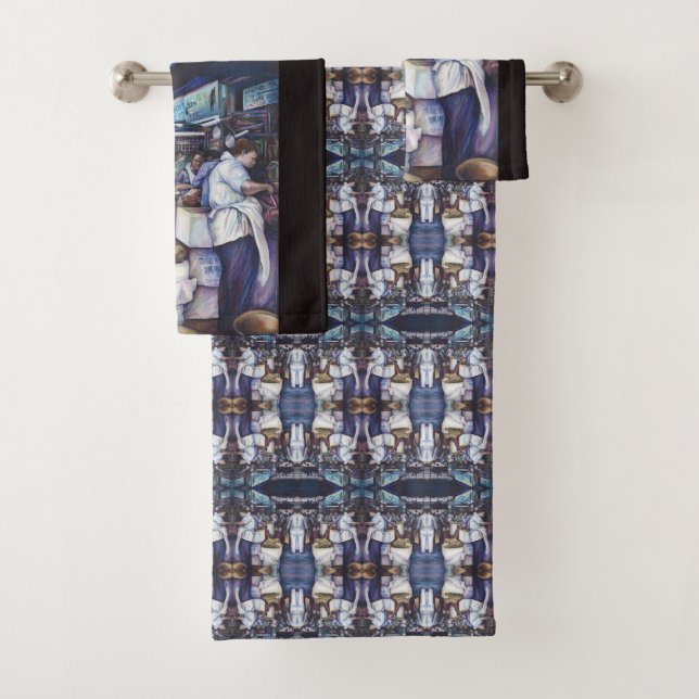 Fischkopfsuppe, Singapur Badhandtuch Set (Insitu)