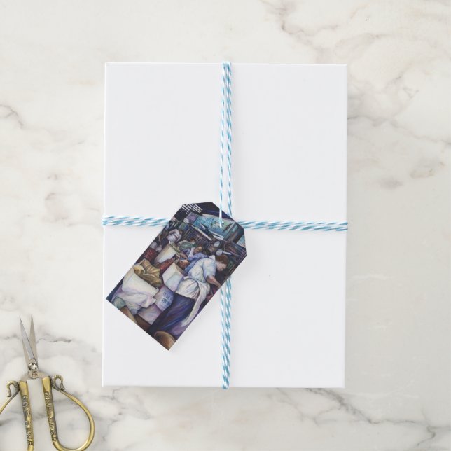 Fischkopfsuppe, Singapur Geschenkanhänger (Mit Garn)