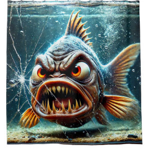 Fischkunst Duschvorhang